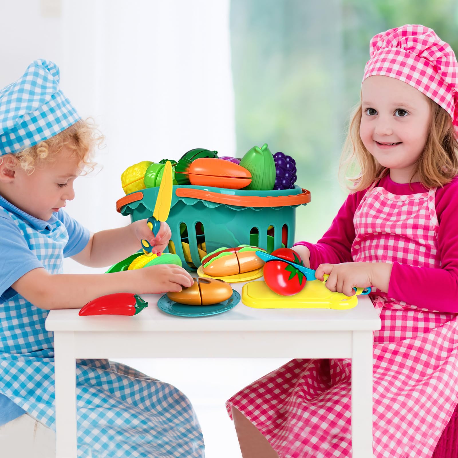 Shemira dinner plates support complete pretend meals with friends