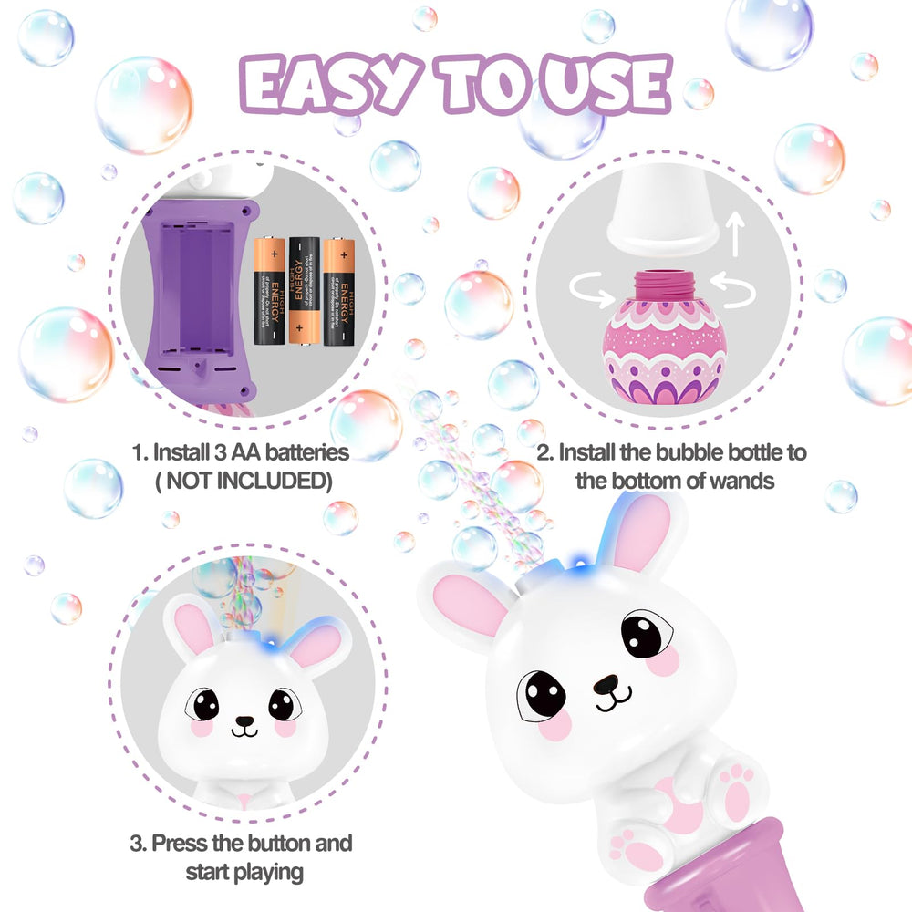 Shemira bubble wand LED light enhances nighttime play and imagination.