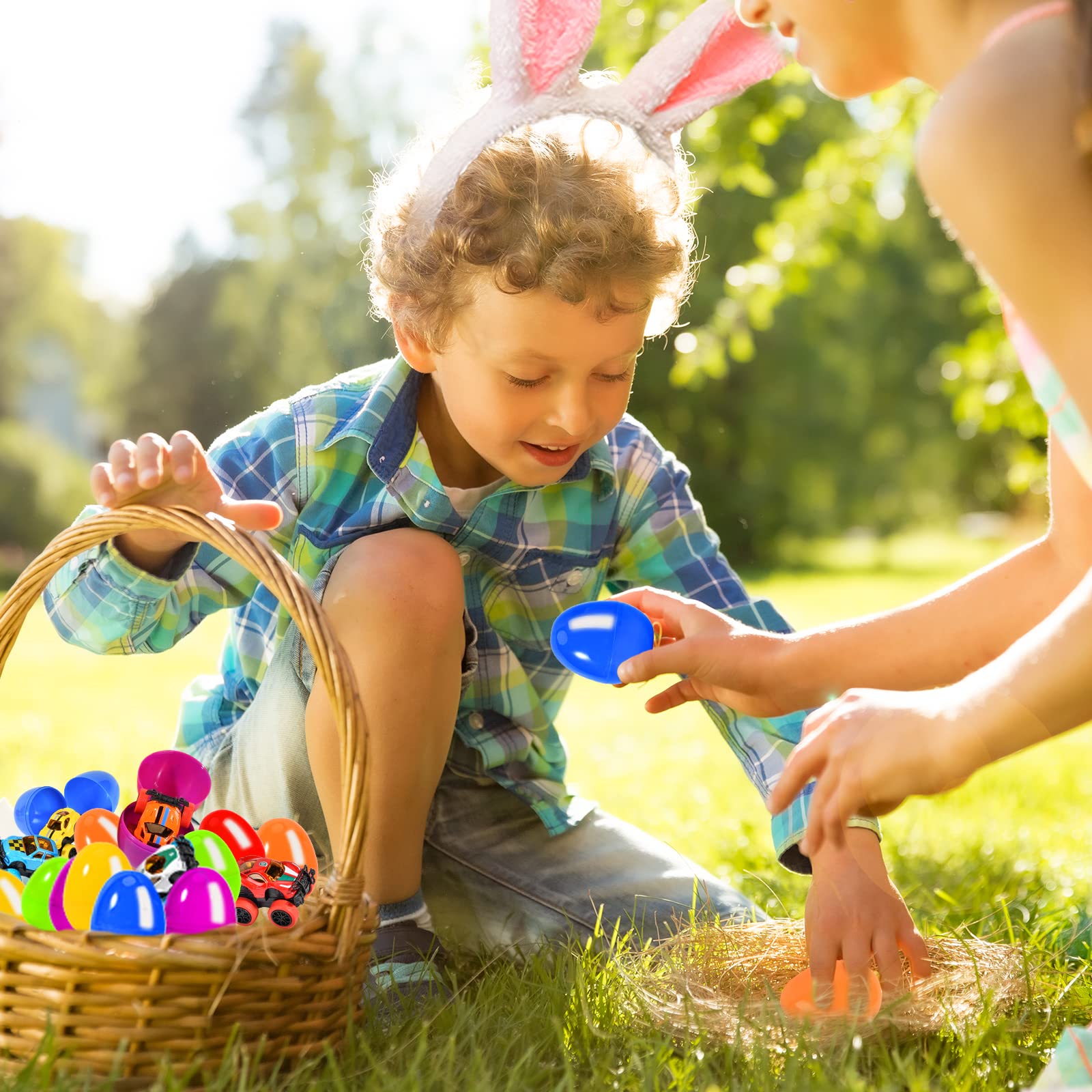 Shemira eggs showcase bright colors and durable pull-back monster cars