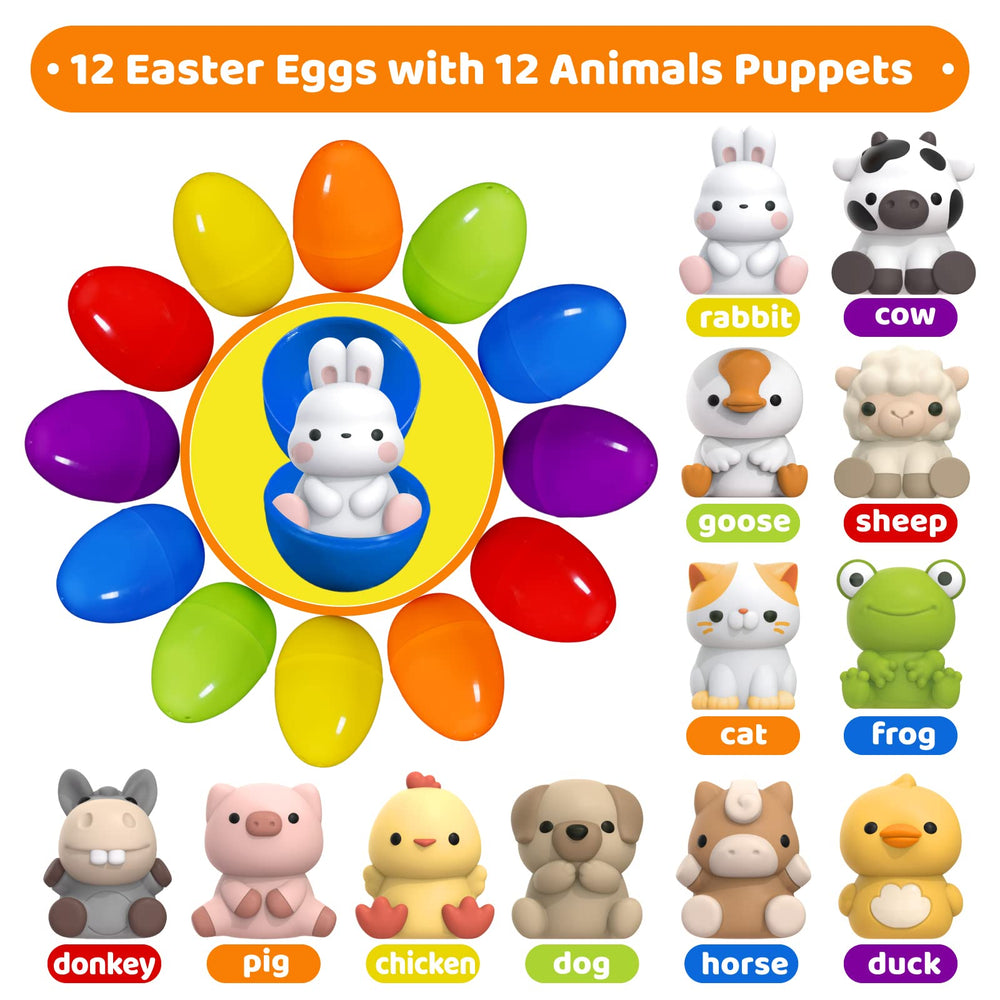 Shemira prefixed Easter egg with duck puppet, a bright, playful prize for kids.