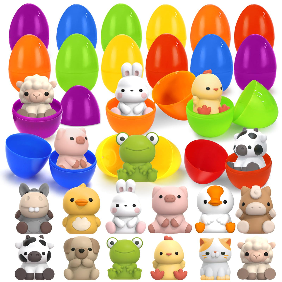 Shemira prefixed Easter egg with rabbit puppet, ideal for engaging Easter egg hunts.
