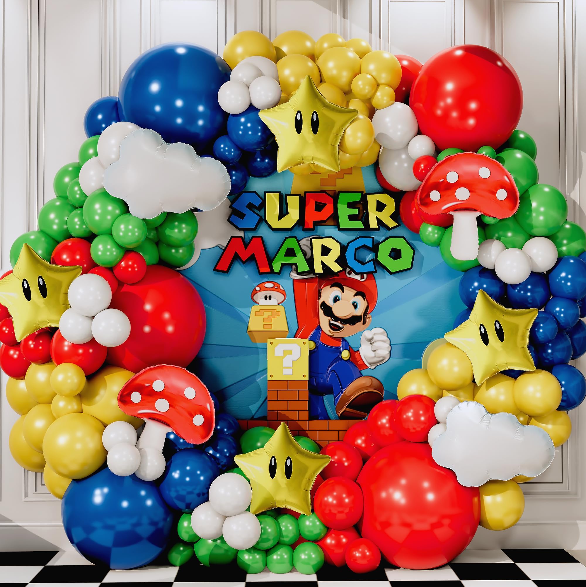 SHERYL DECOR foil balloons add wow factor for bonus decorations.