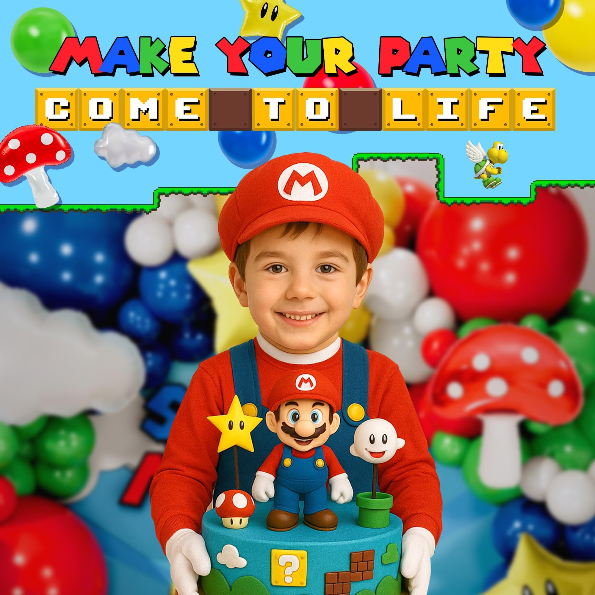 SHERYL DECOR green balloon complements retro game decorations.
