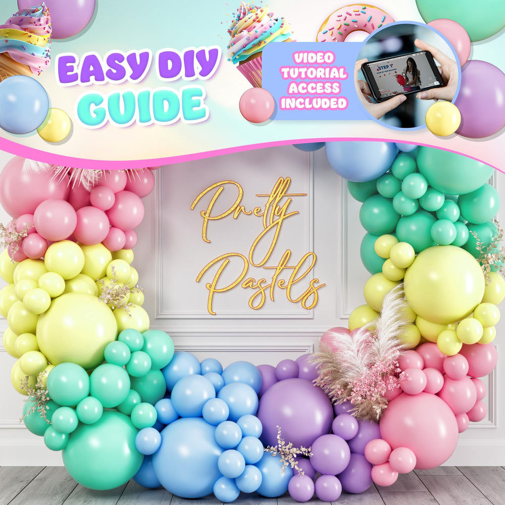 SHERYL DECOR pastel arch instructions show how to assemble quickly