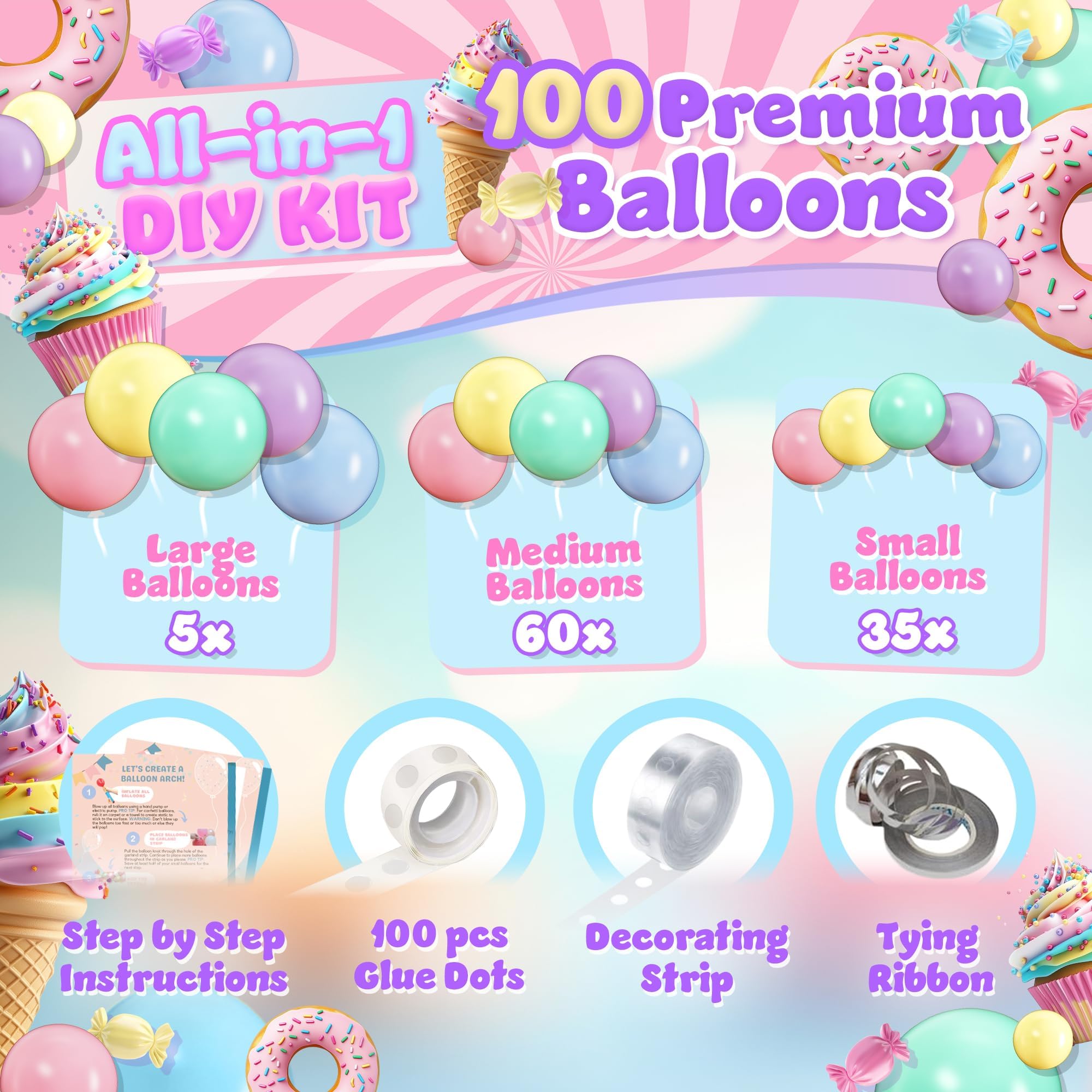 SHERYL DECOR pastel balloons collection adds vibrant colors to any celebration