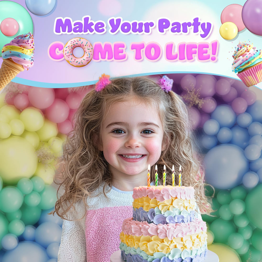 SHERYL DECOR variety of balloon sizes adds depth and a professional look