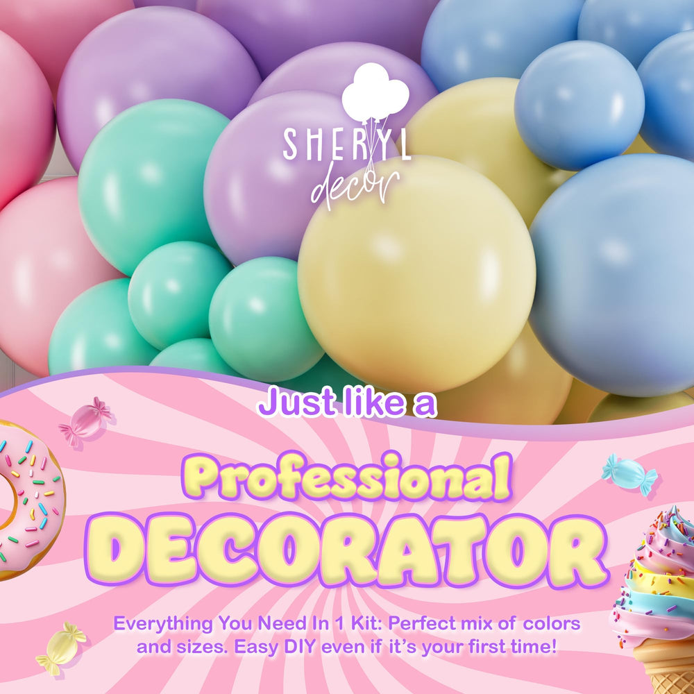 SHERYL DECOR pastel party backdrop idea for Easter or baby showers