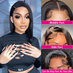 Shesbeauty 13x4 HD lace wig with invisible knots creates a seamless scalp look.