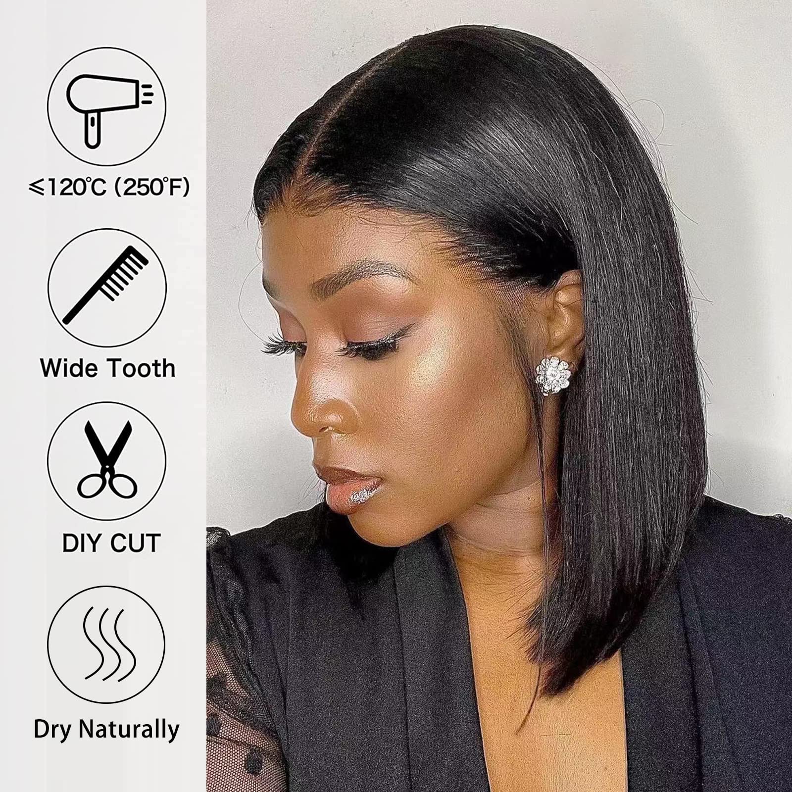 Shesbeauty straight human hair offers smooth texture and shine.