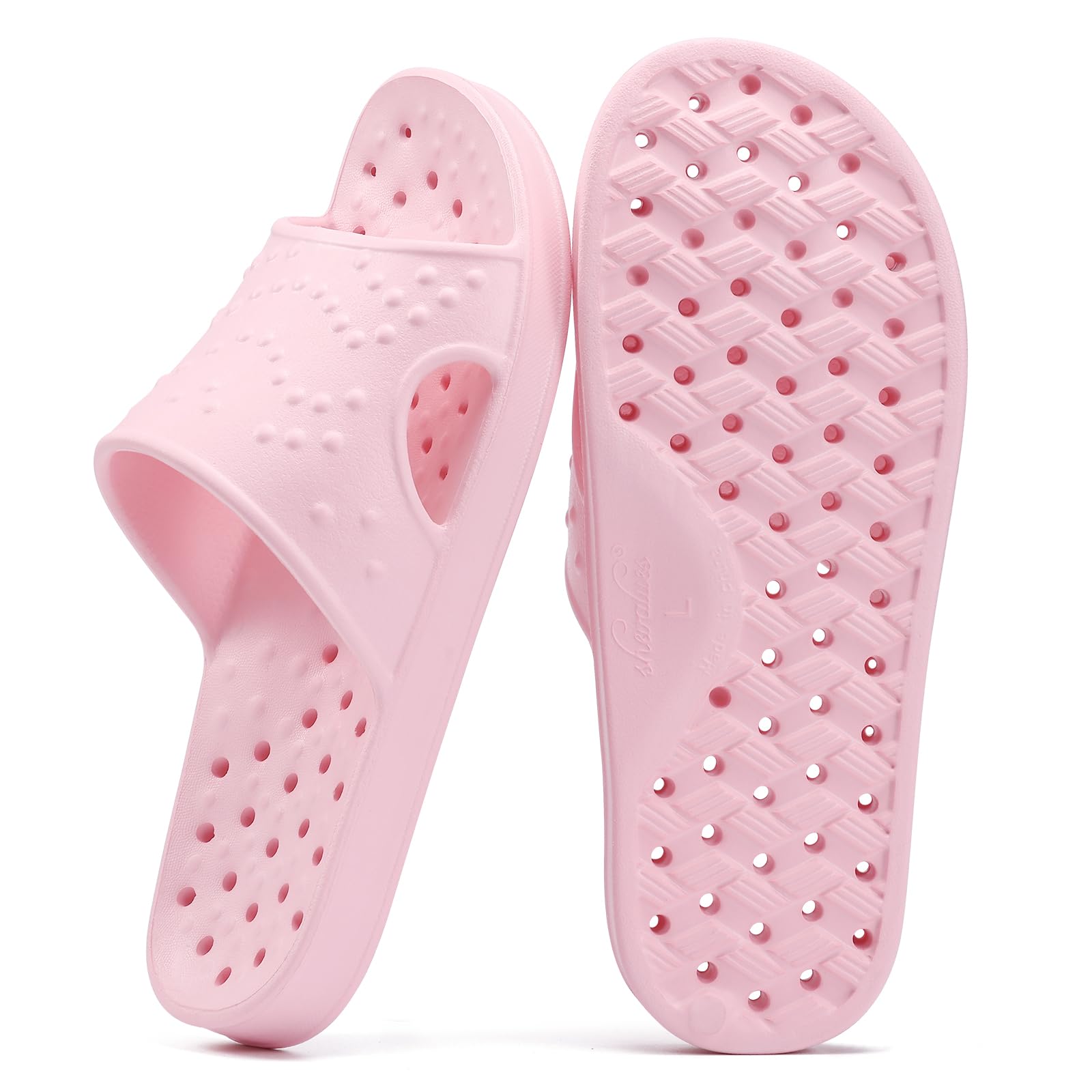 Shevalues beach and pool sandals with quick-dry features for travel.
