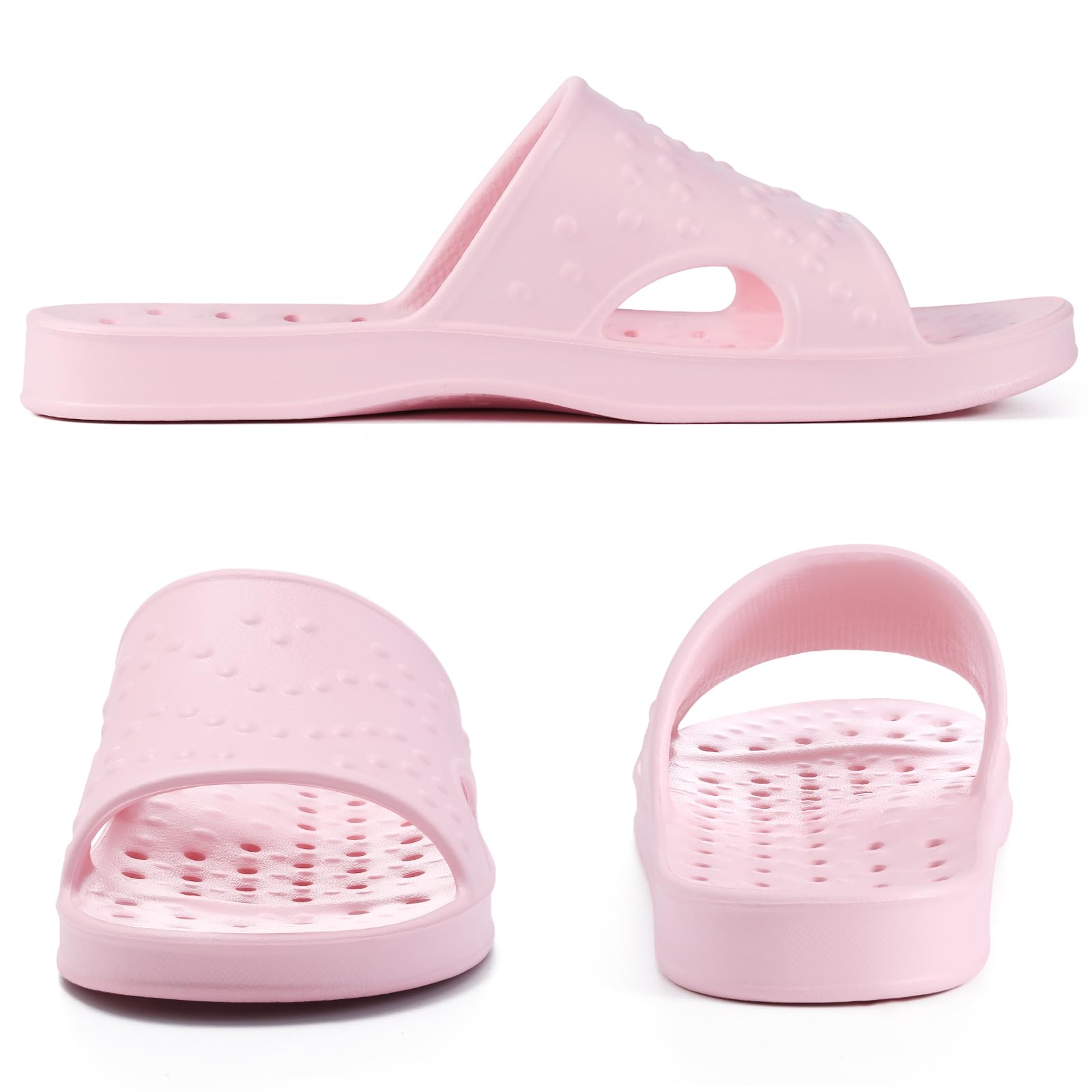 Shevalues textured EVA outsole delivers reliable non-slip traction on wet floors.