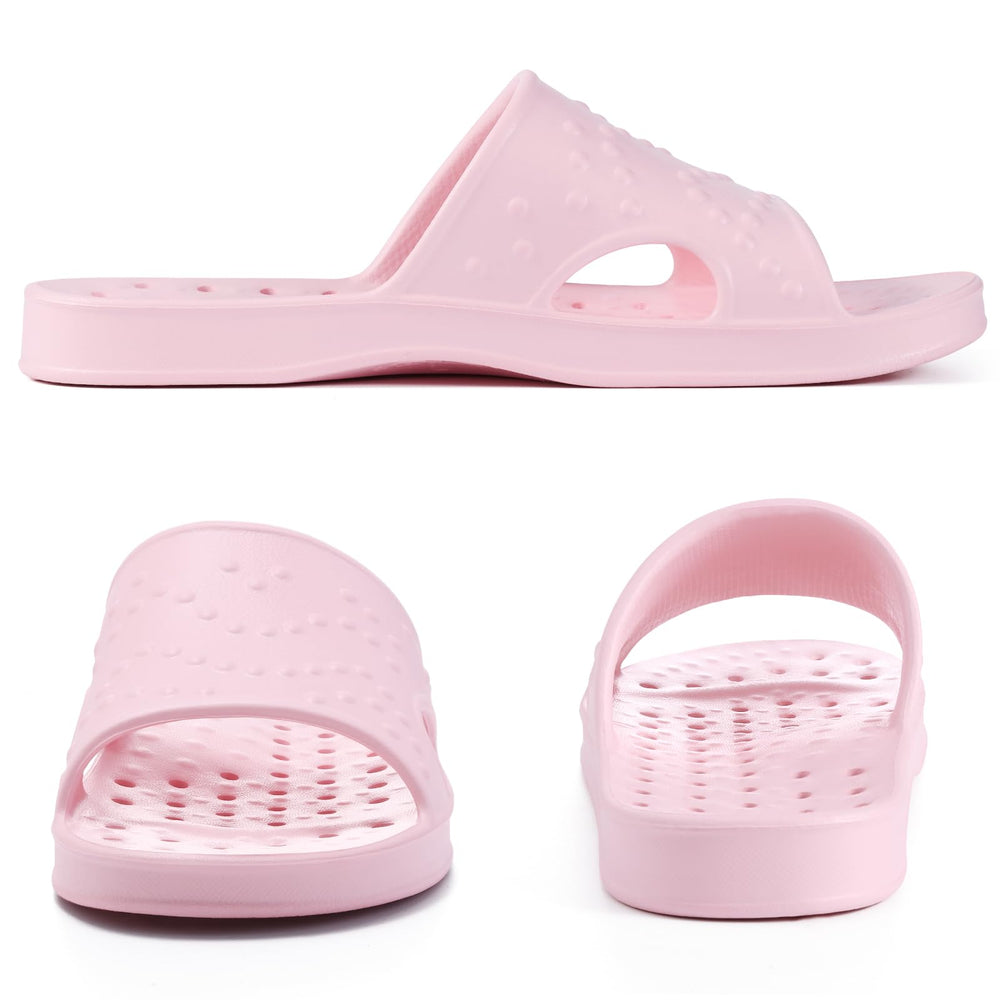 Shevalues textured EVA outsole delivers reliable non-slip traction on wet floors.