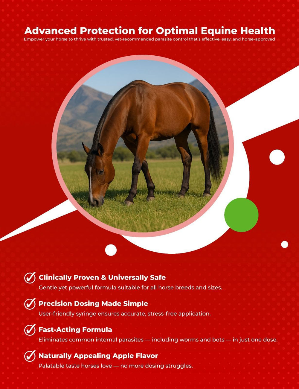 SHEVAT VITAMINS ivermectin horse paste apple flavored in stable setting