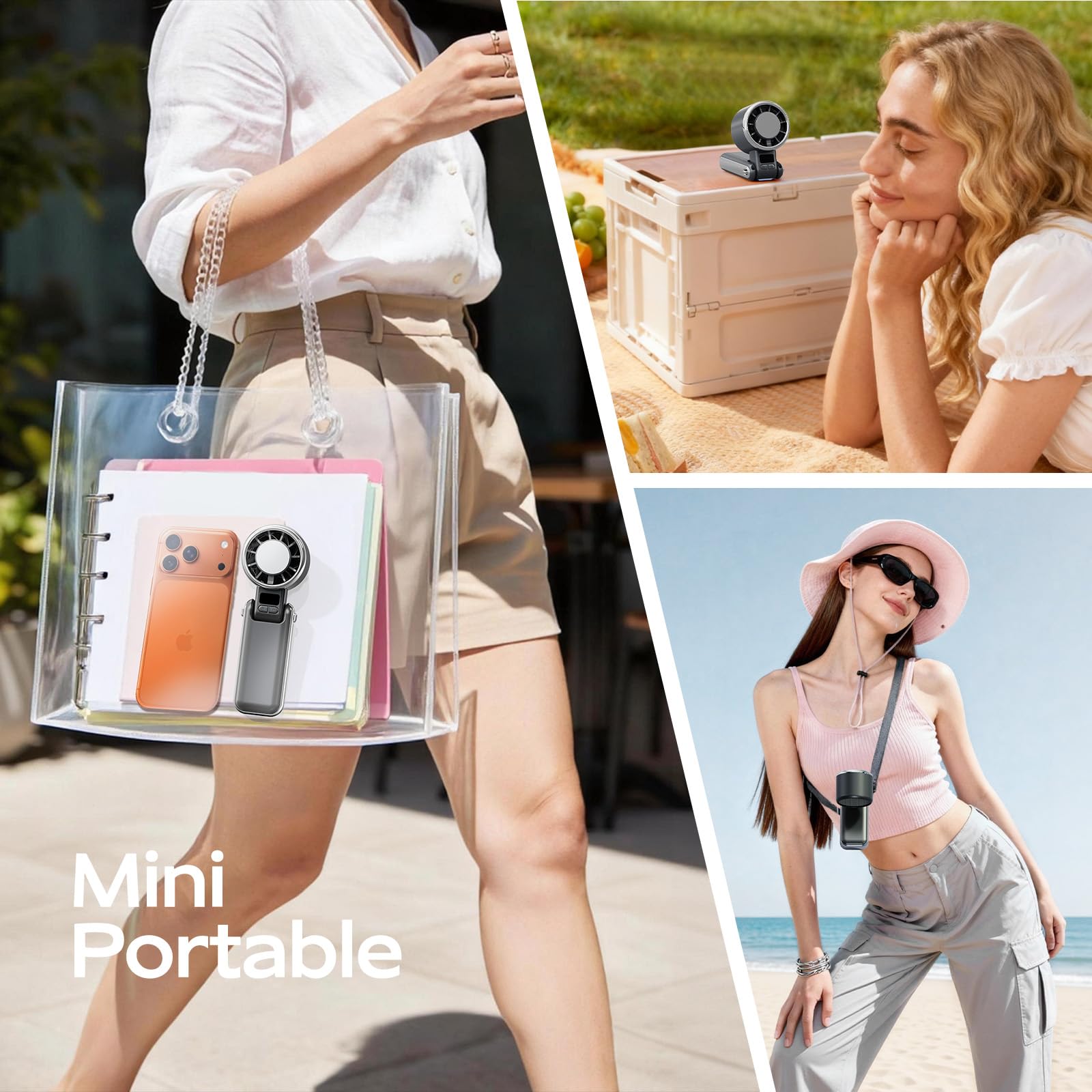 SHEWIND foldable mini size fits purses and backpacks easily.