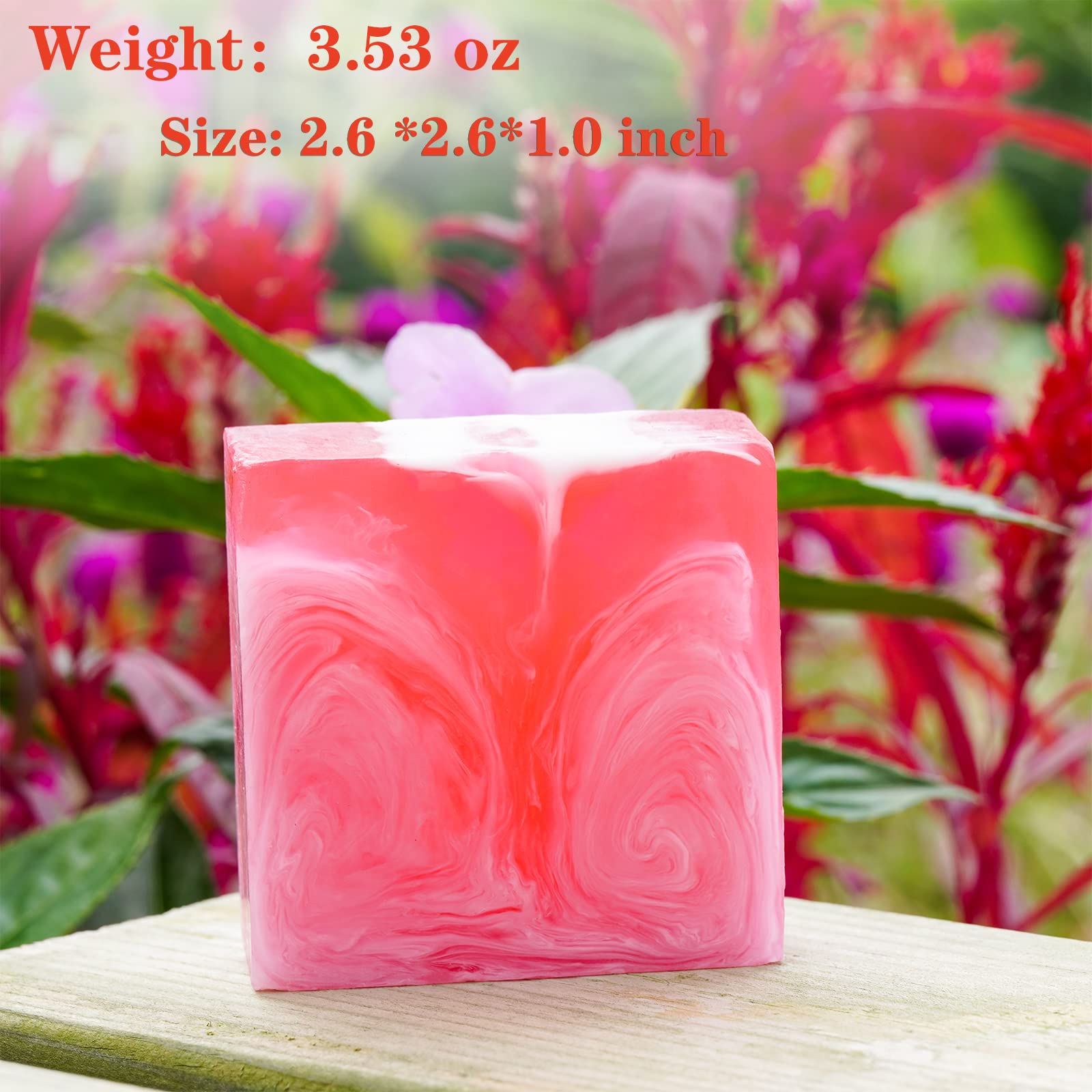Shibarcle Yoni soap pink bar on display to show handmade appearance