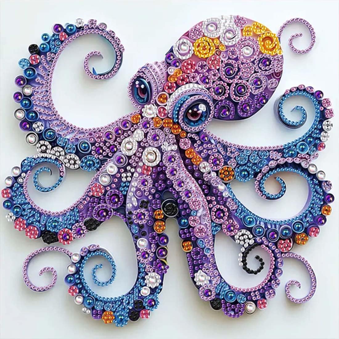 SHICERNHJ purple octopus diamond canvas for relaxing wall decor