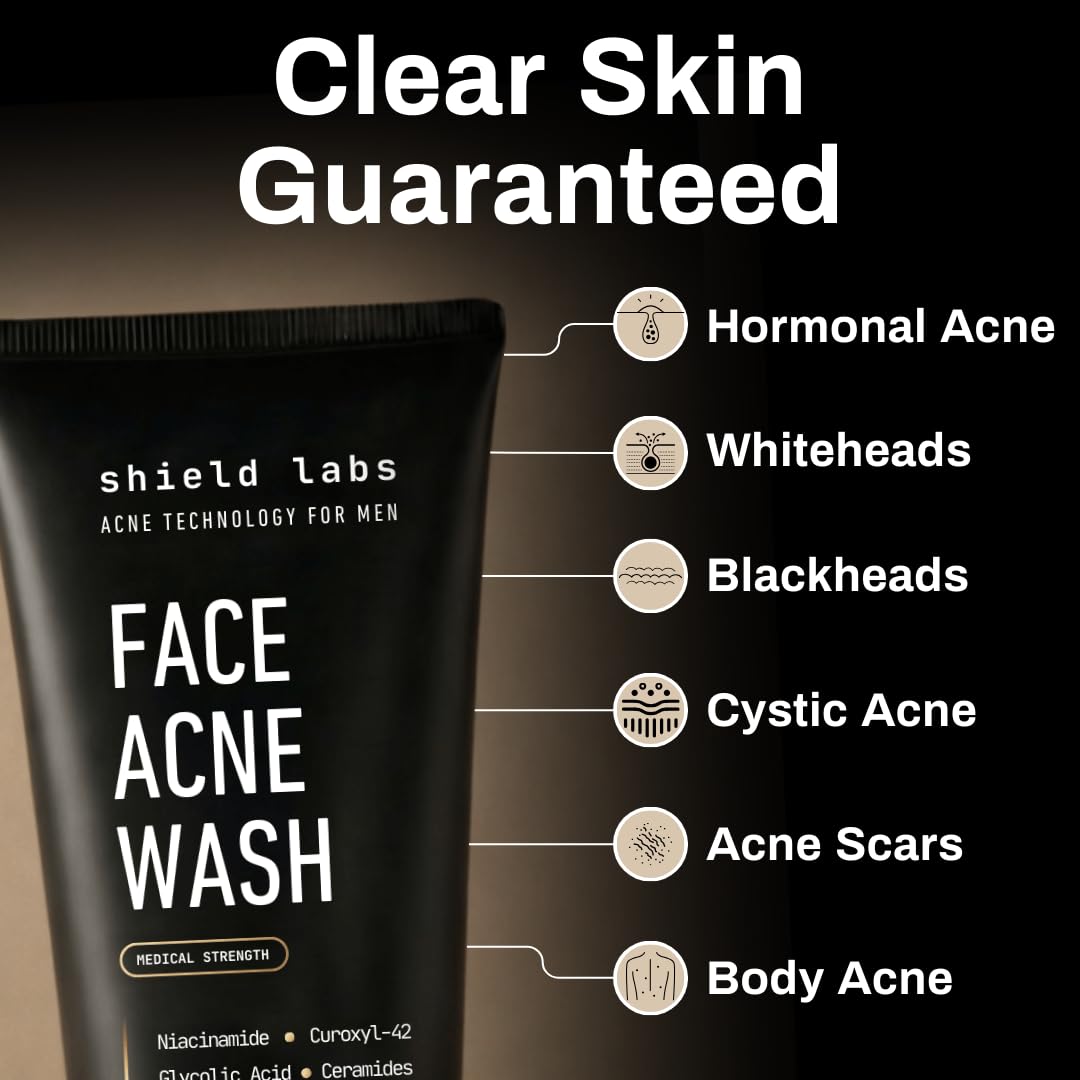Shield Deep Cleanse Gel delivers thorough pore cleansing without drying
