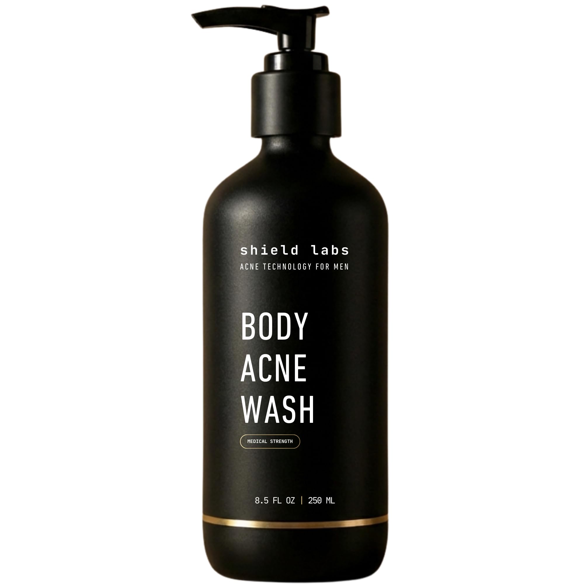Shield Men's Acne Body Wash back cleanse helps clear back acne and oil.