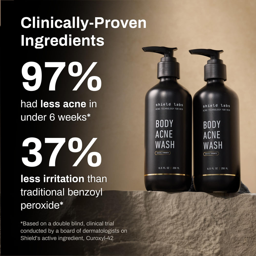 Shield Men's Acne Body Wash post-gym use leaves skin refreshed.