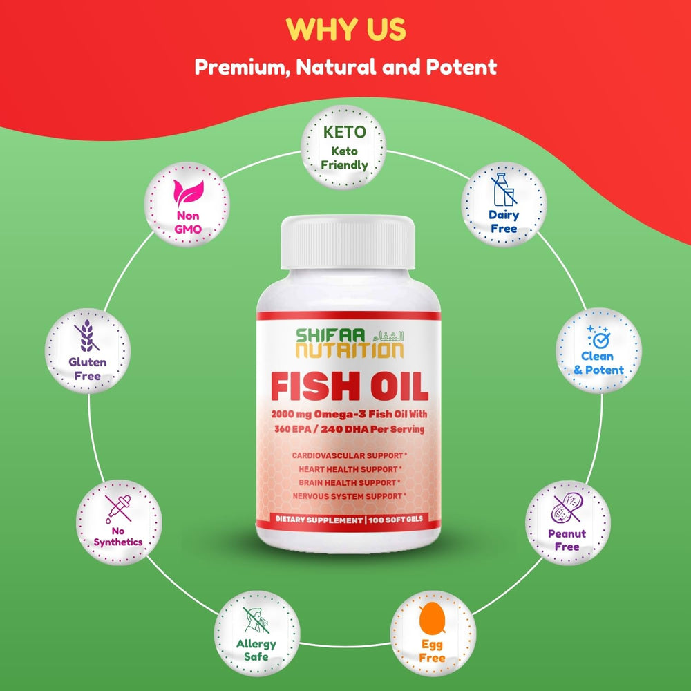 SHIFAA NUTRITION wild-caught Peru omega-3 source emphasizes purity