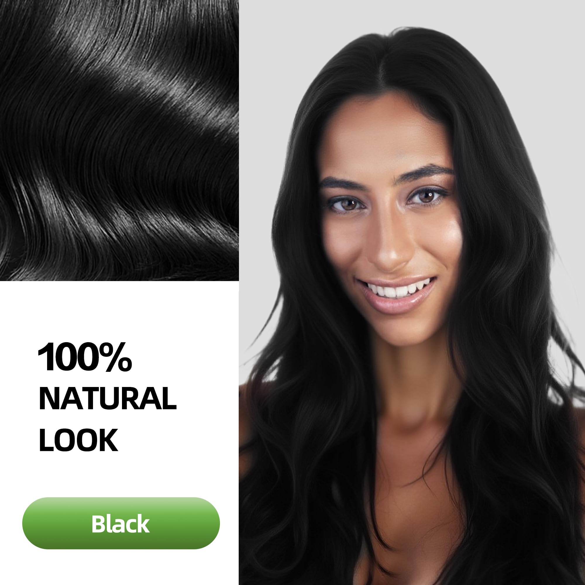 SHIHUANUO gray-hair-coverage application shows instant color on strands.