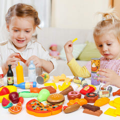 Shimfun deluxe color box packaging showcases premium pretend food set.