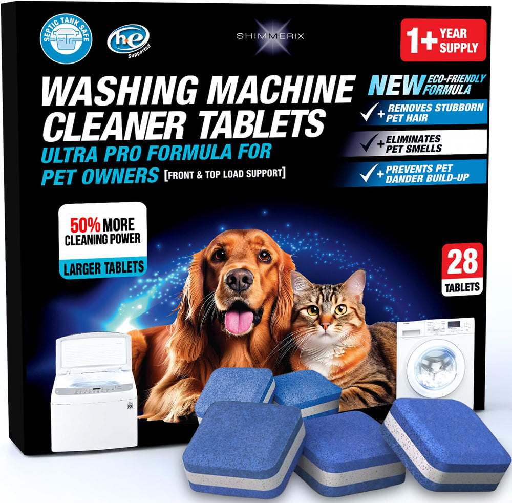 SHIMMERIX Ultra Pro washer cleaner tablets pack for deep cleaning and convenience