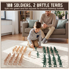 Shindel Army Men displaying eight poses for organized battlefield lineups and role play.