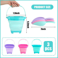 Shindel collapsible green bucket ideal for camping and quick packing.