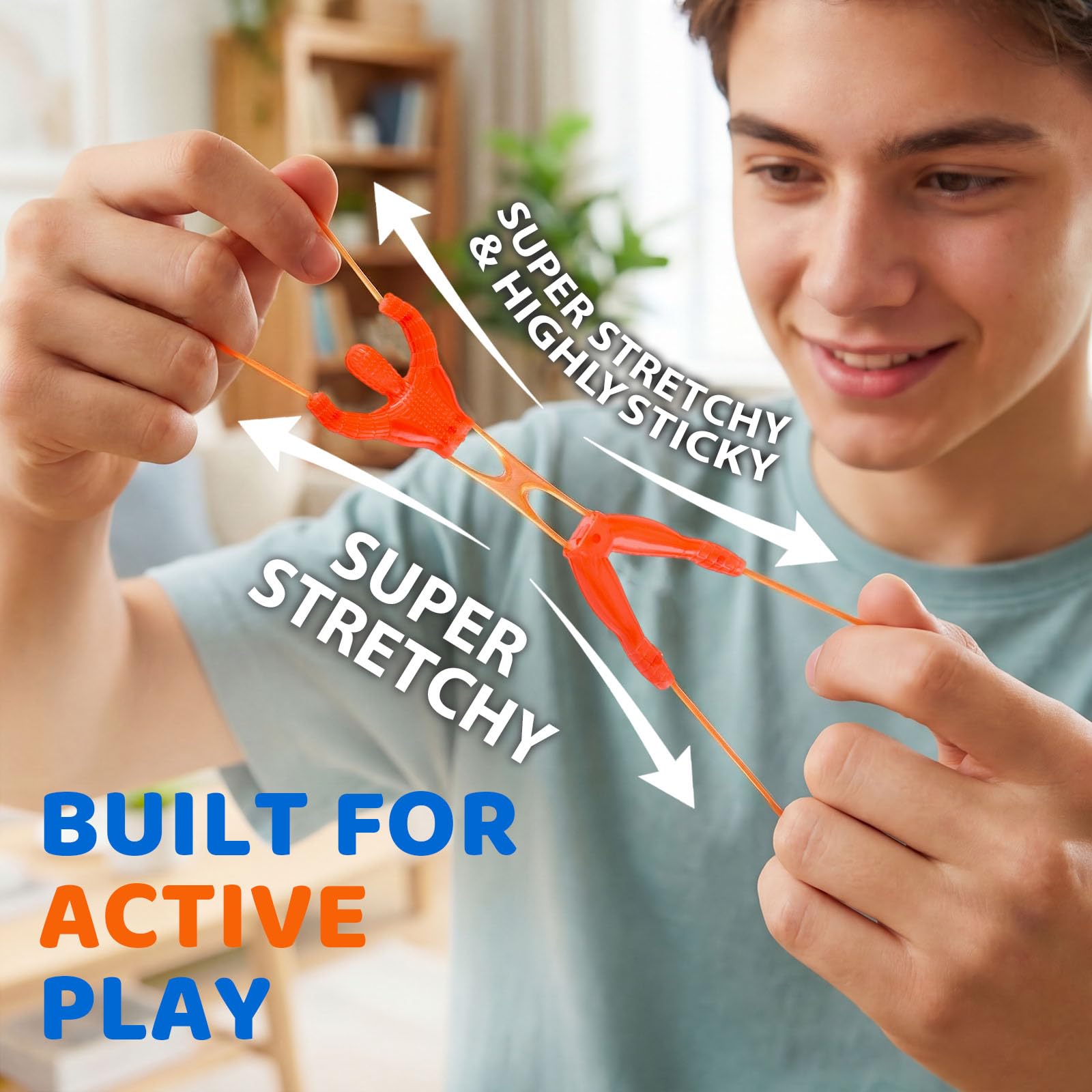 Shindel stretchy rubber texture close-up: tactile sensory fidget toy