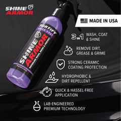 SHINE ARMOR bond in 15 minutes shows fast curing coating on paint