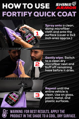 SHINE ARMOR Fortify Quick Coat spray nozzle in action creating instant shine on paint