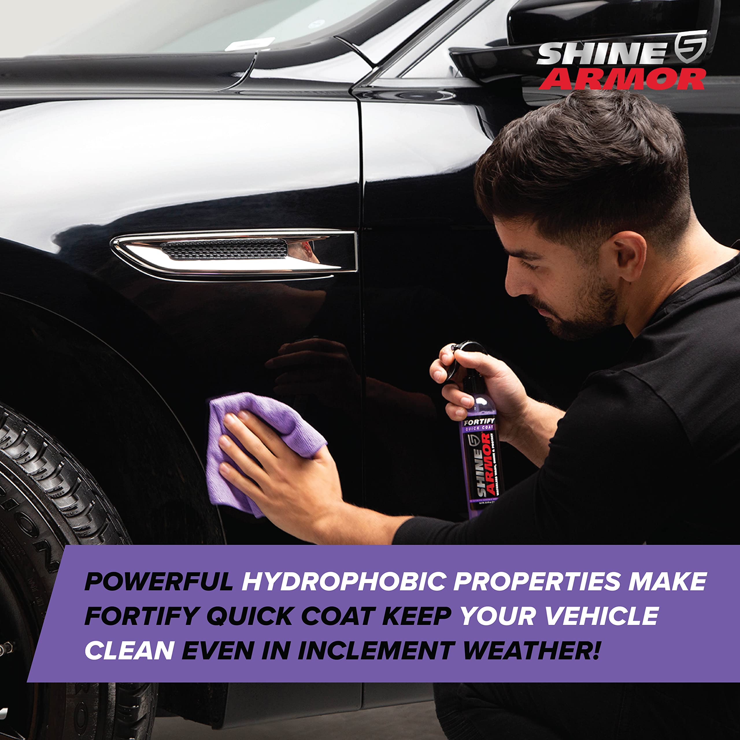 SHINE ARMOR showroom-gloss on a freshly coated panel