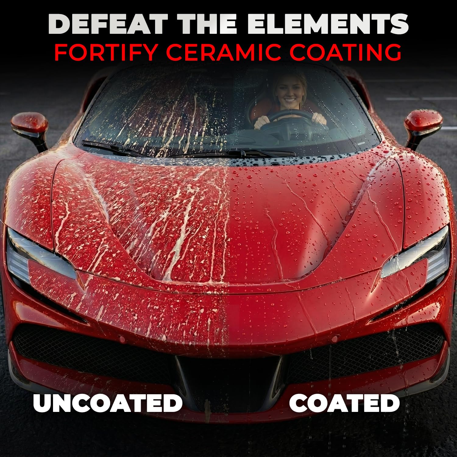 SHINE ARMOR Spray wax high gloss finish beads water on paint
