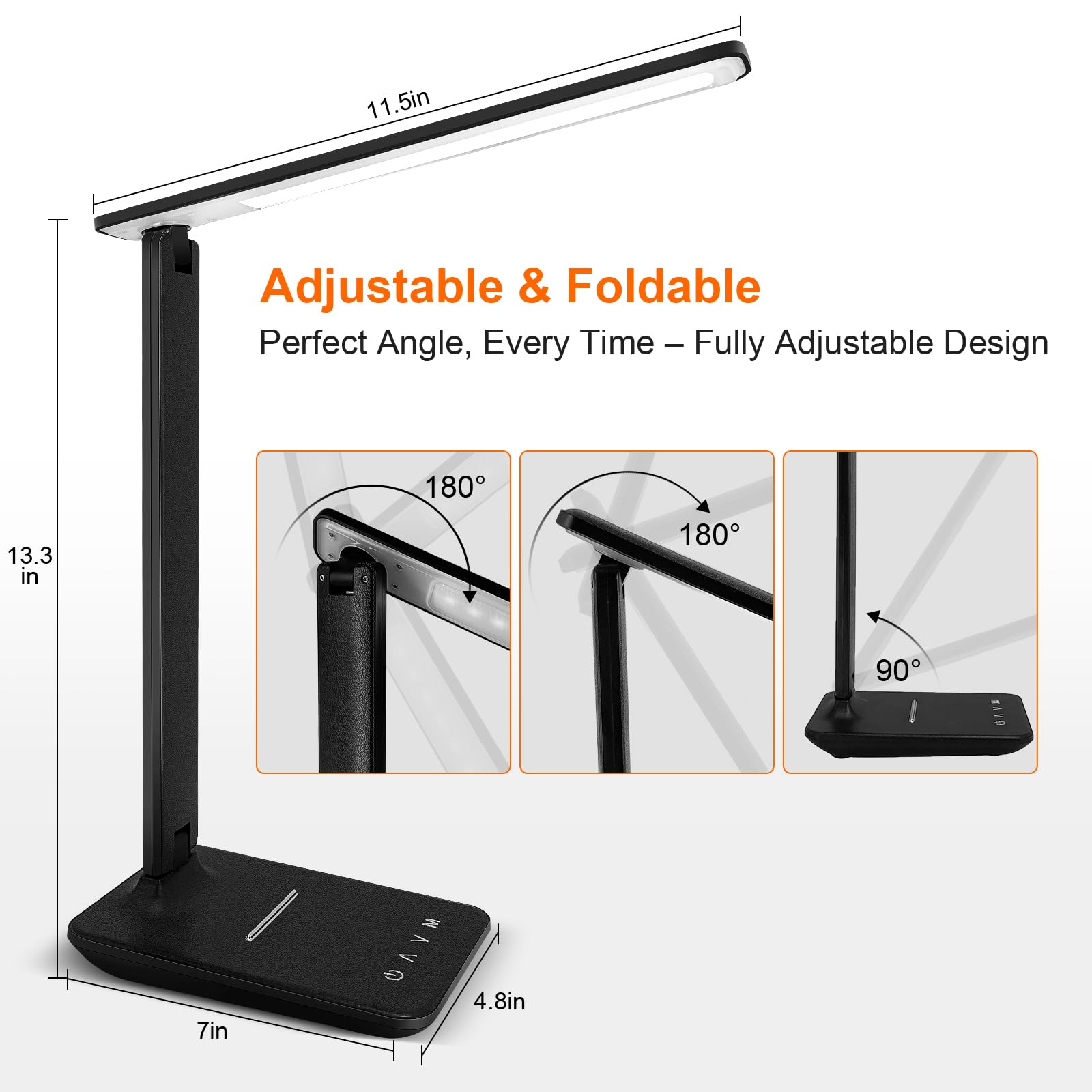 Shinelife foldable-base lamp saves desk space during crafting.
