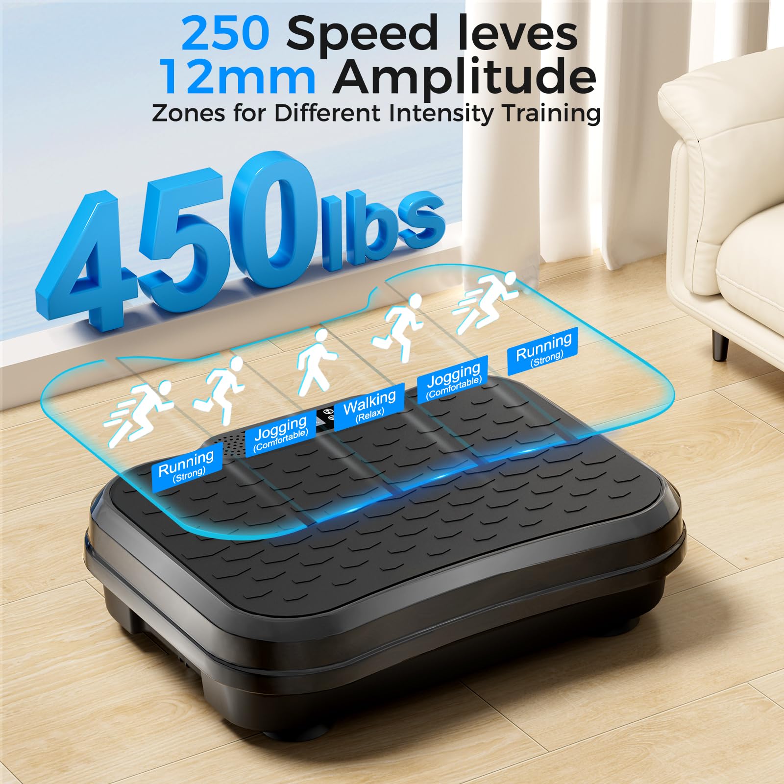 ShineMaos vibration plate Bluetooth speaker for music during workouts