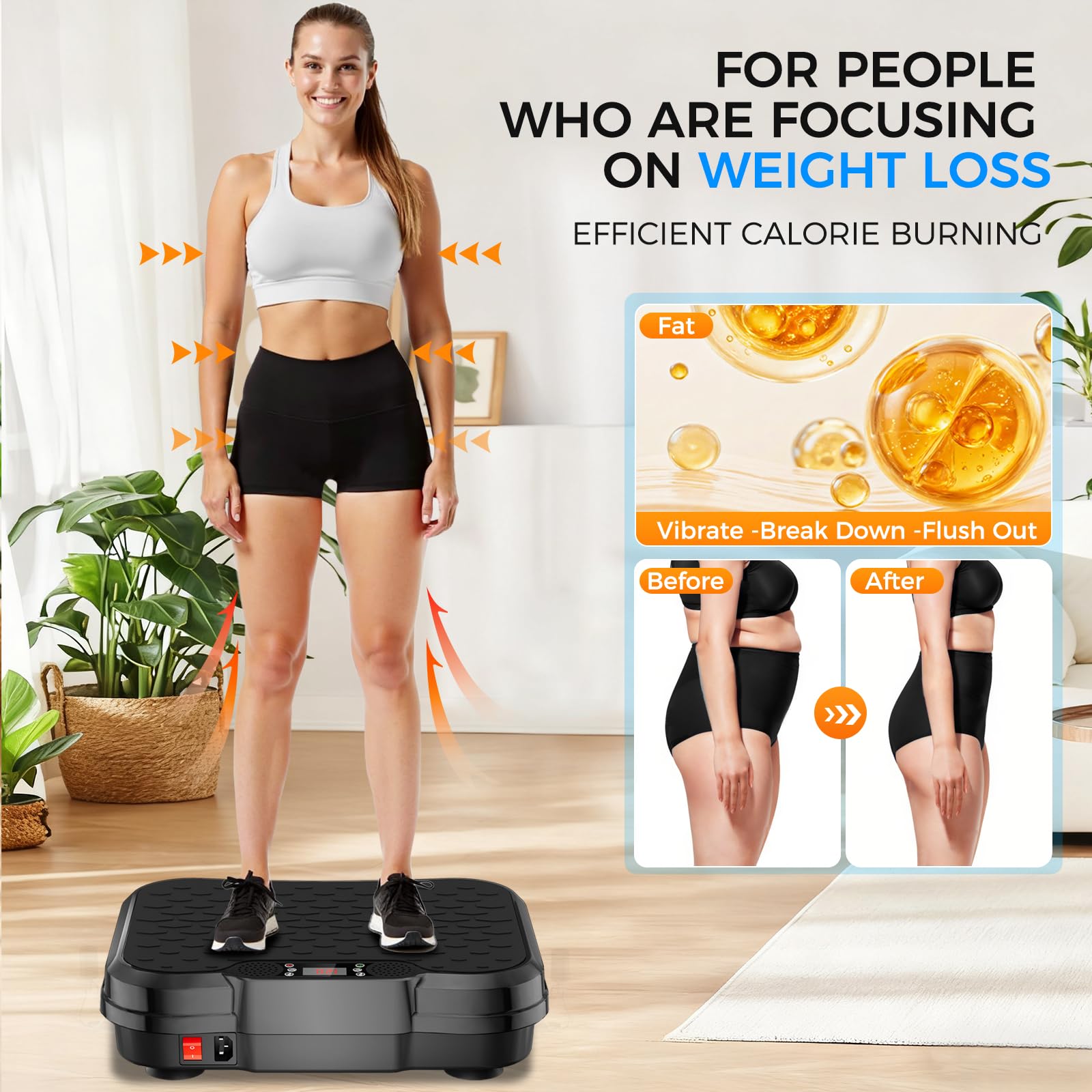 ShineMaos vibration plate soft footpads reduce joint pressure