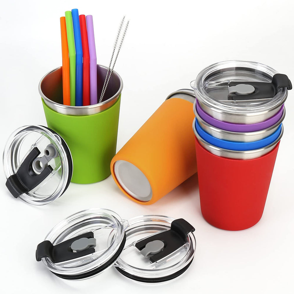 ShineMe stainless steel 12oz cups in durable toddler design