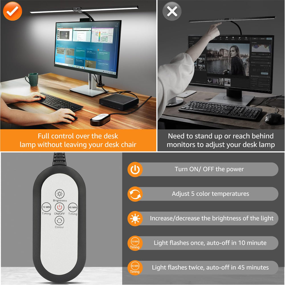 ShineTech LED Desk Lamp long-lasting LEDs rated 50,000 hours.