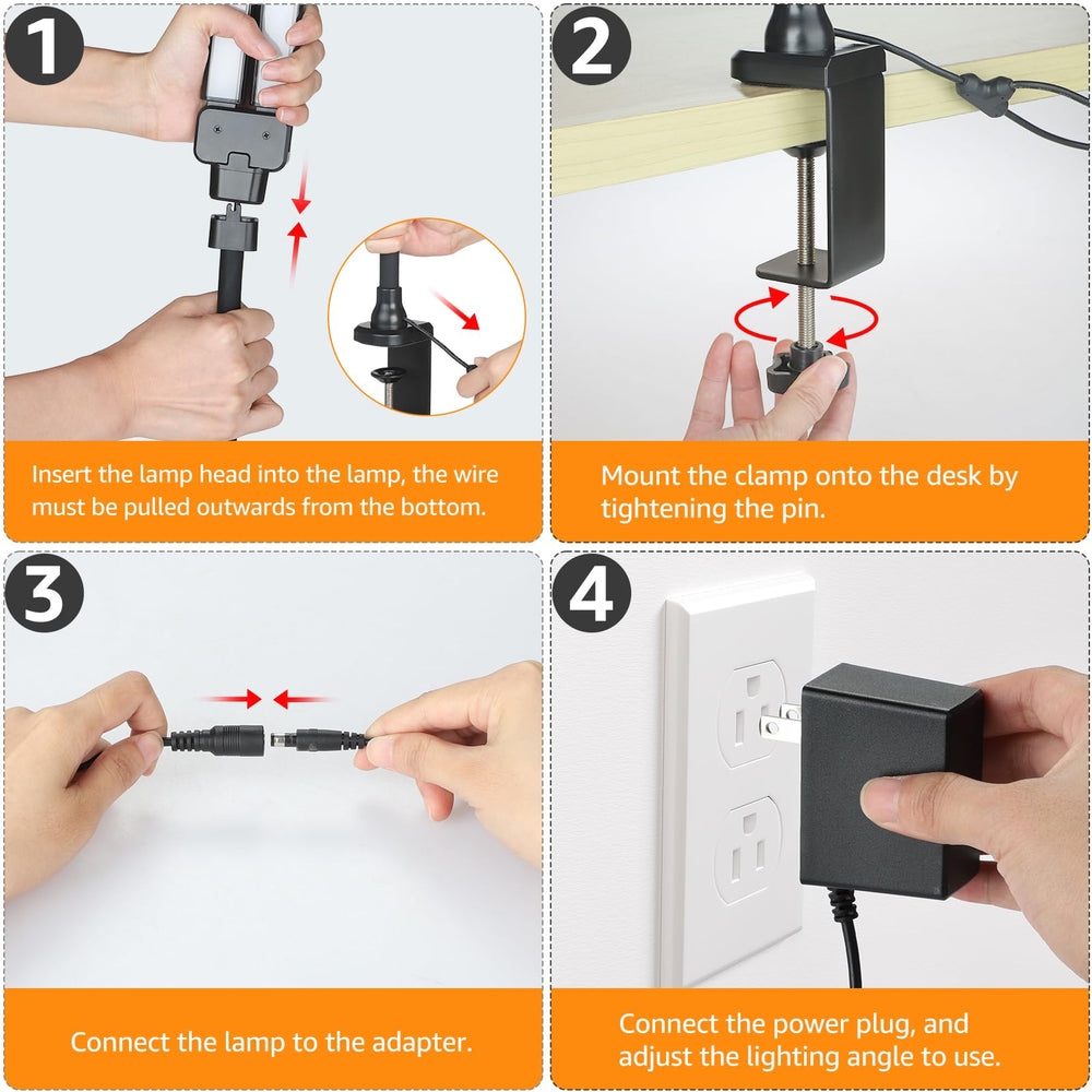 ShineTech LED Desk Lamp memory function recalls last settings.