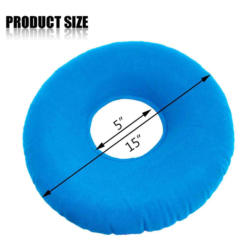 Shineyid donut pillow light blue on chair supports posture and comfort