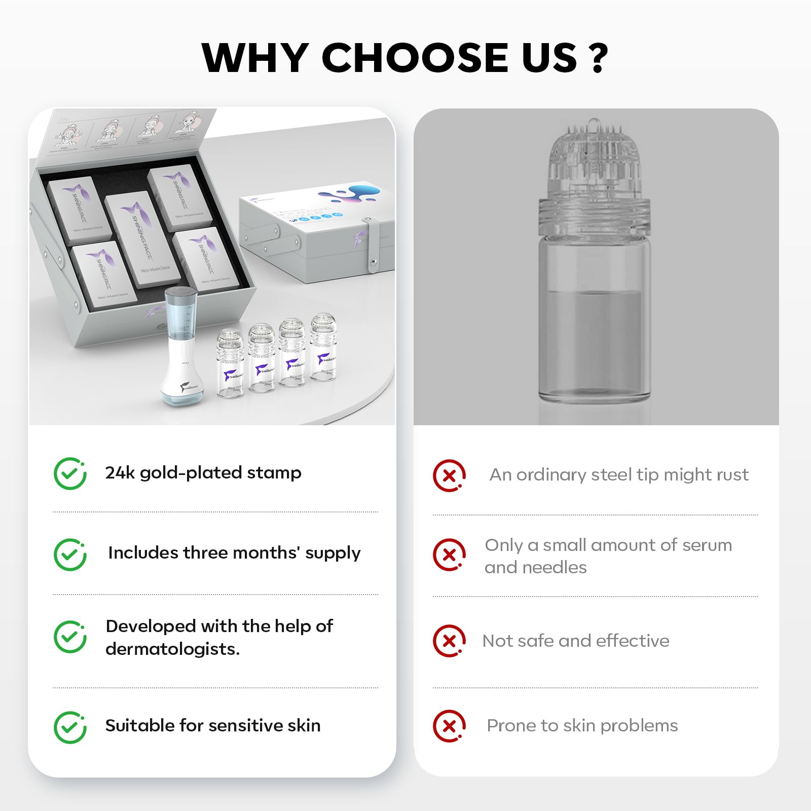 Shining Face all skin types compatibility badge signals inclusive skincare.