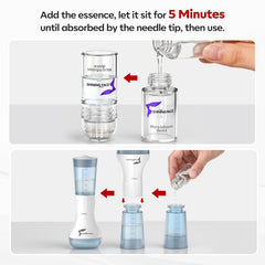 Shining Face peptide-serum-bottles-closeup shows hydrating formula for plump skin.