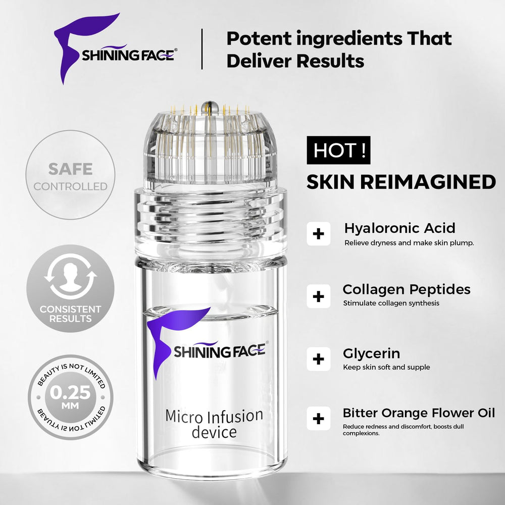 Shining Face glow-friendly skin texture closeup demonstrates radiant results.