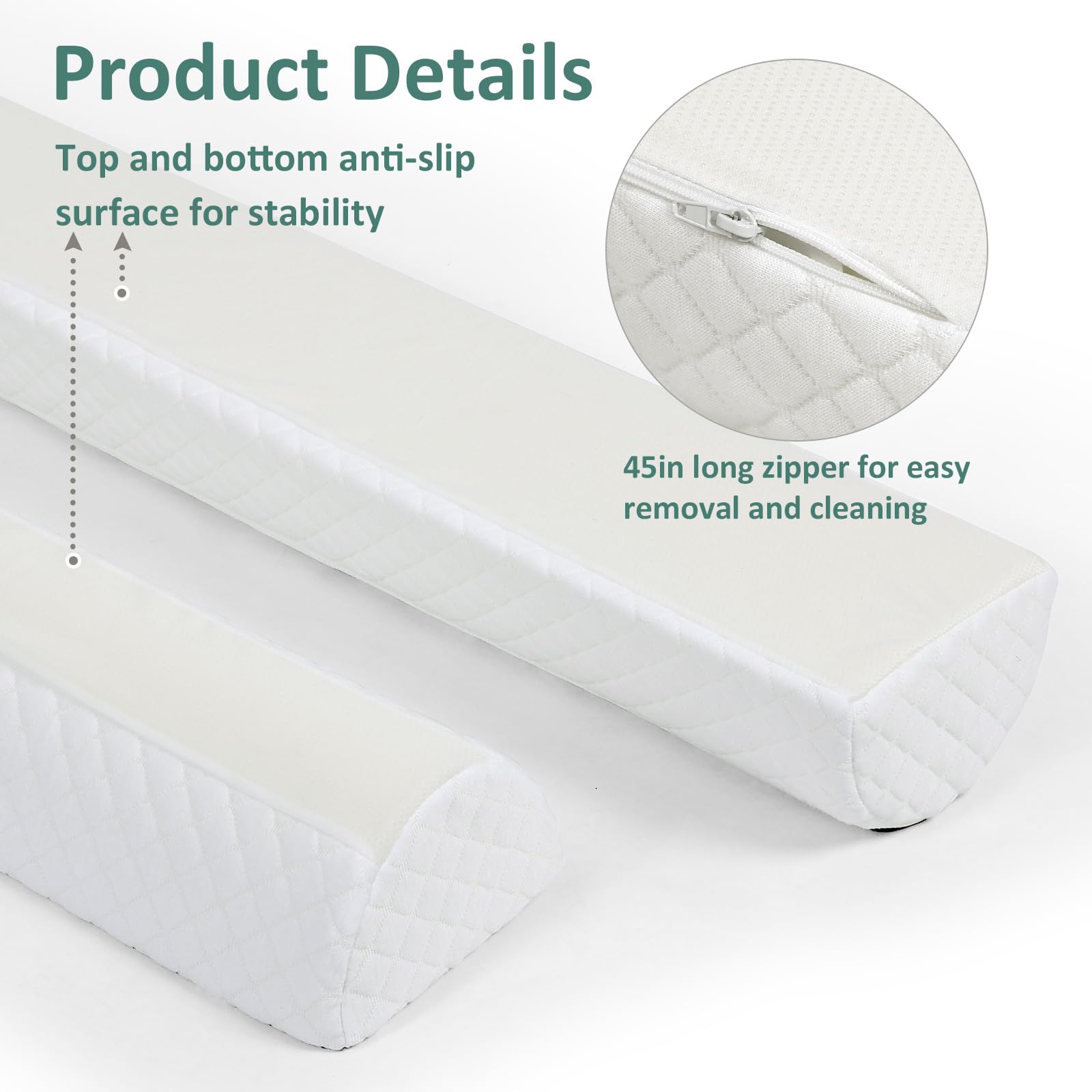 Shinnwa 52-inch length fits most beds securely.