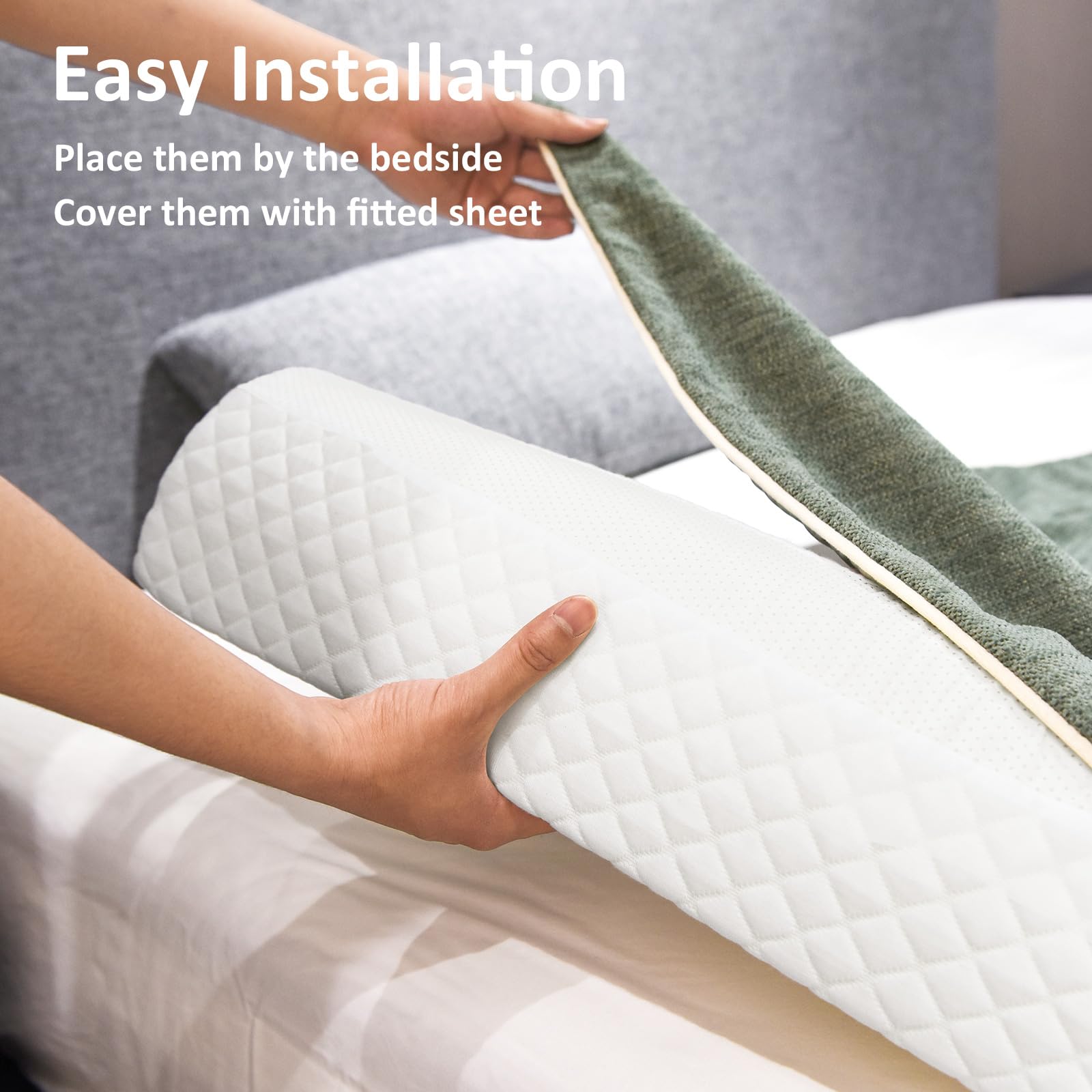 Shinnwa memory foam rail provides gentle, secure guard for restless sleepers.
