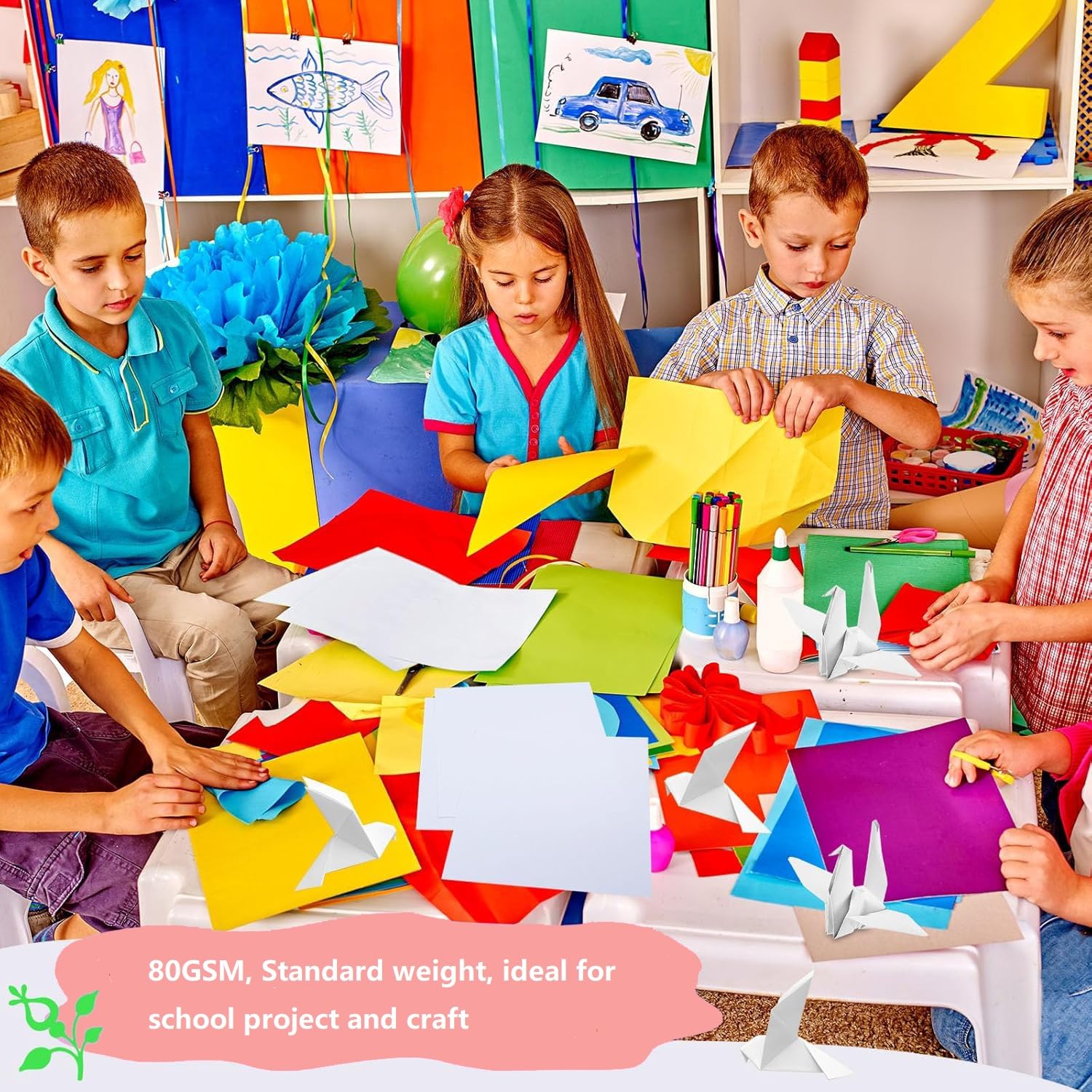 Shinok construction paper surface accepts glue well
