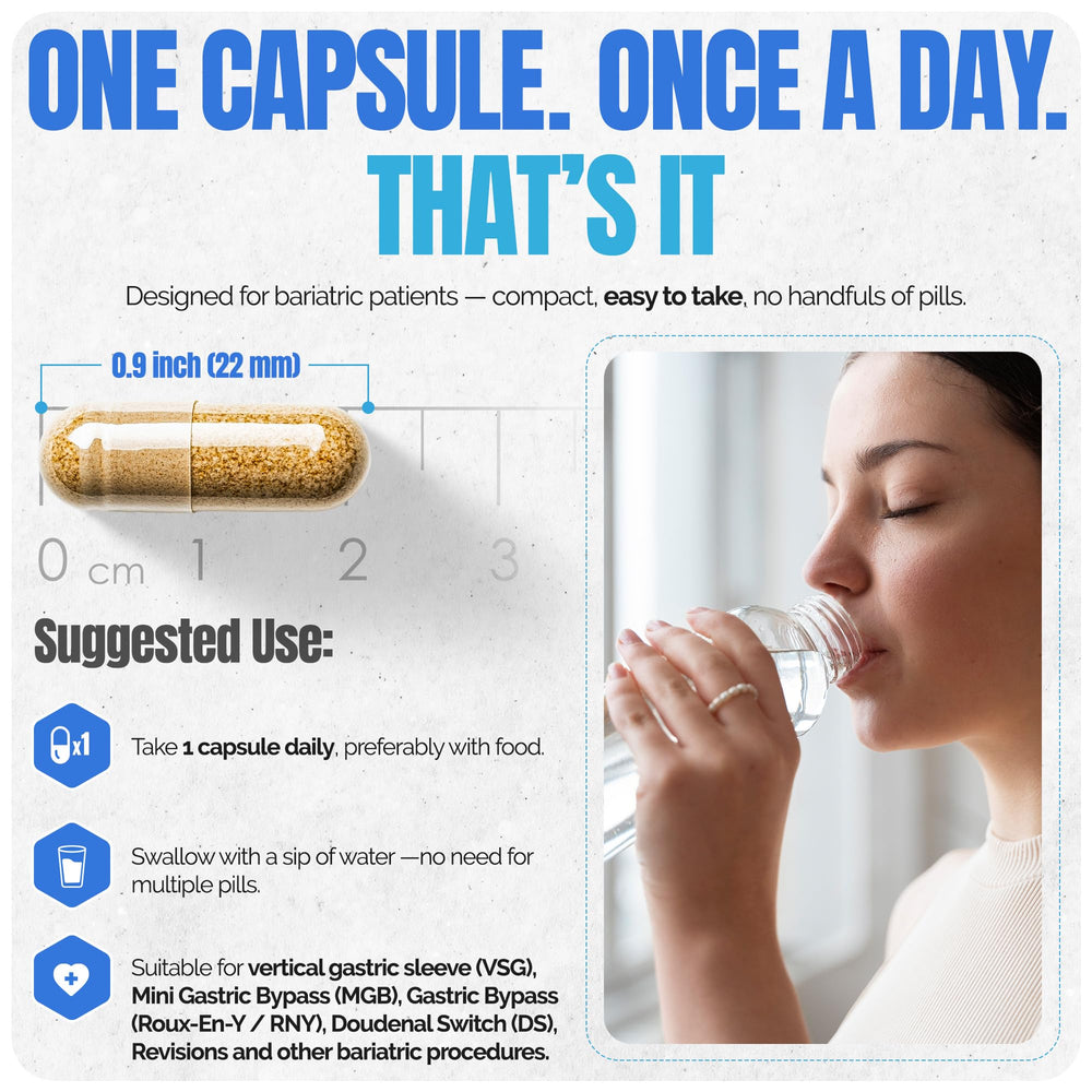 Shiny Leaf capsule on white background conveys gentle, once-daily convenience.
