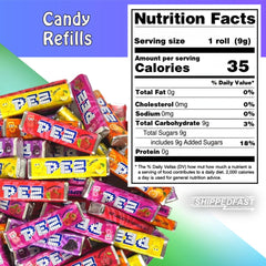 Shippedfast PEZ refills flavors grape lemon strawberry orange cherry raspberry for party snacks.