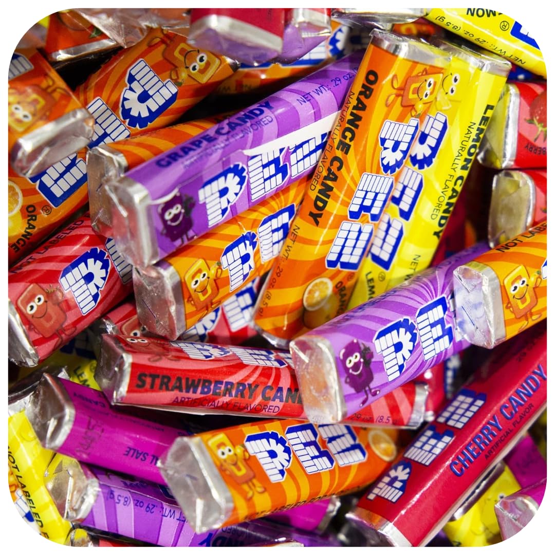 Shippedfast PEZ refills variety bag showing a colorful assortment for kids and classroom rewards.